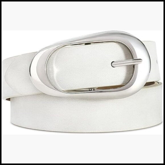 Synthetic Suede Belt with Silver Buckle for Women main image 6